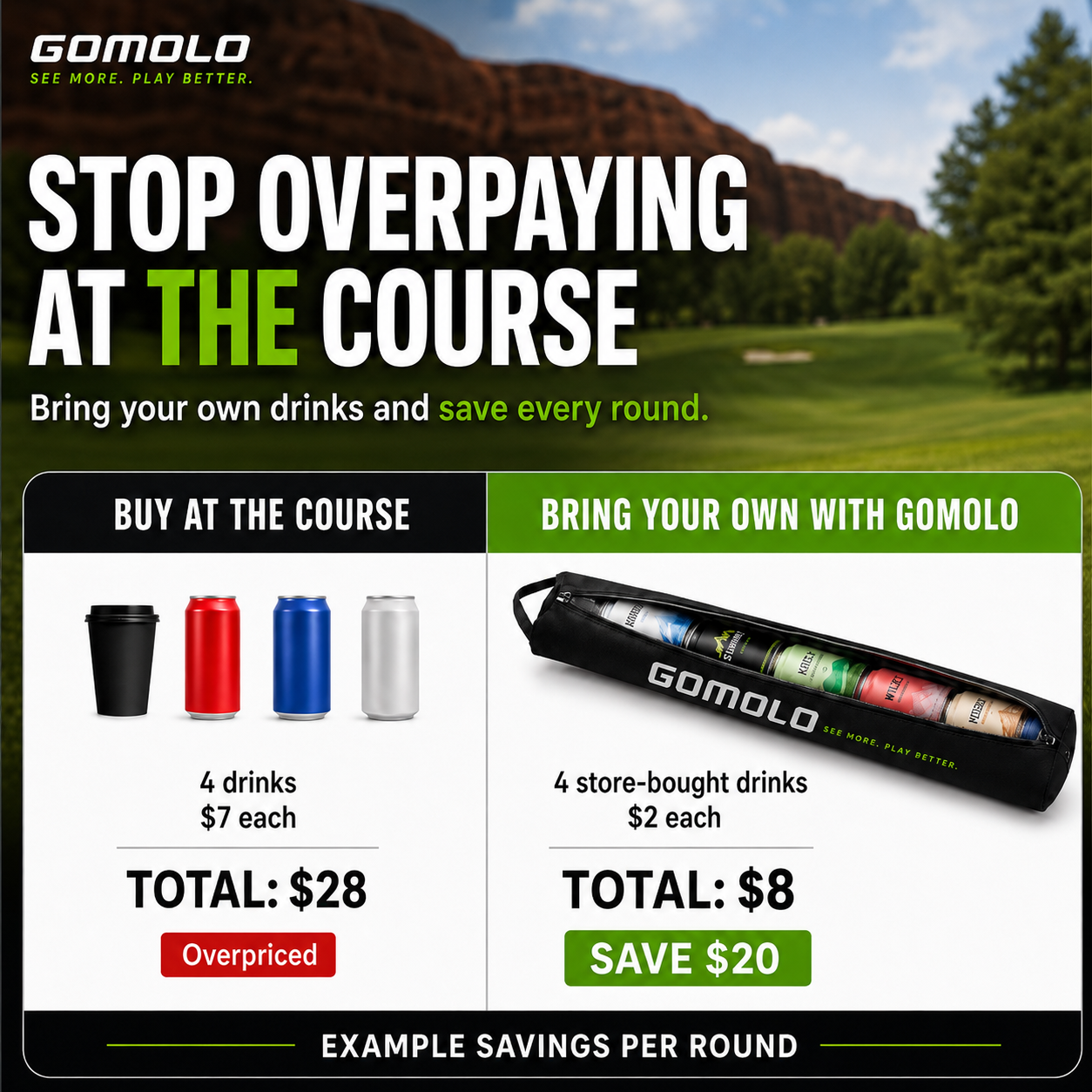 Secret Golf Bag Drink Cooler by Gomolo™