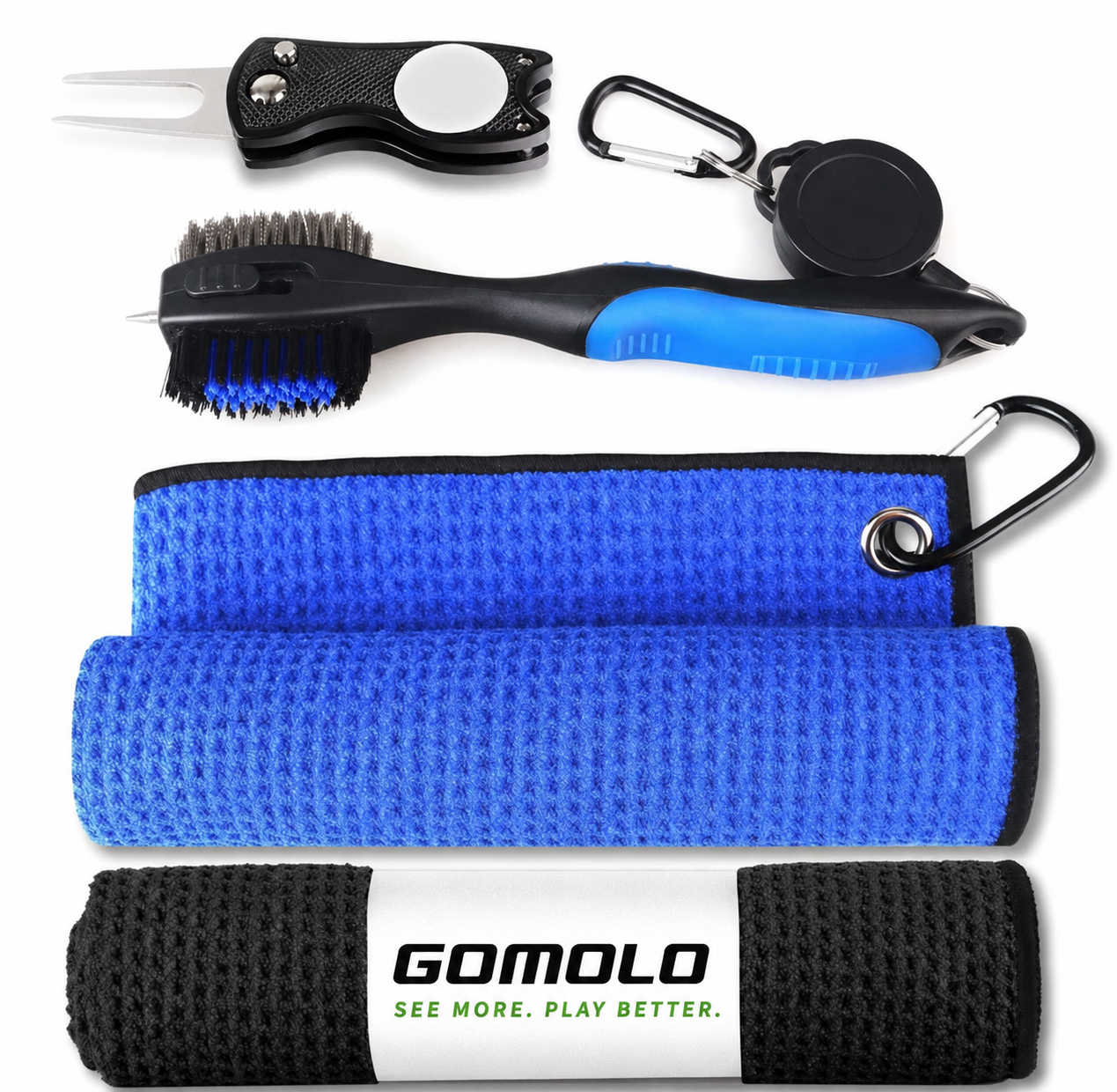 Golf Towel Microfiber and Brush Kit By Gomolo™