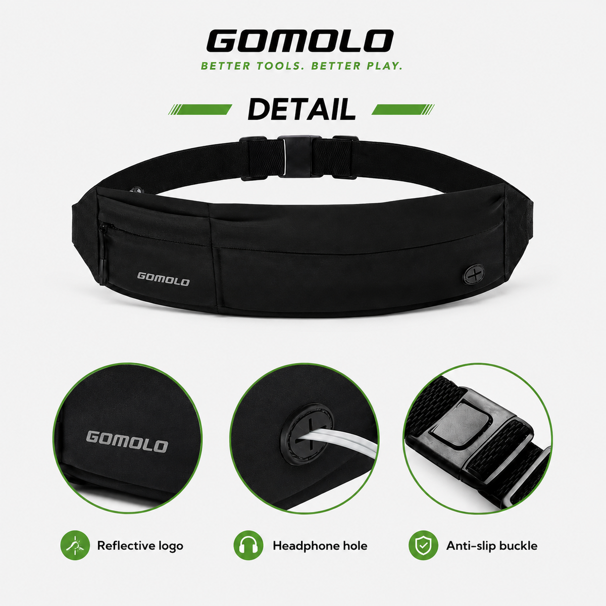 Gomolo™ SlimStride Running Belt